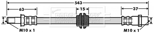 BORG & BECK Bremžu šļūtene BBH7497